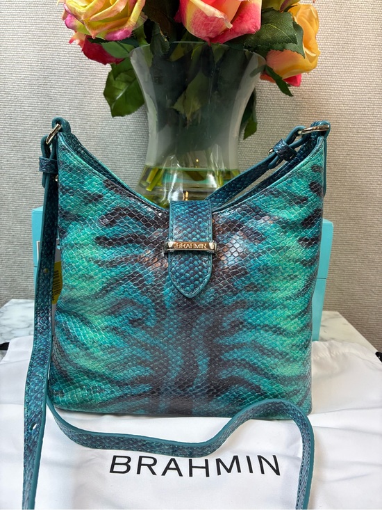 Brahmin Handbags - Brahmin Blue Mariner Small Gwynne Crossbody Bag - NWT & Dustbag 🔥 RARE Design
